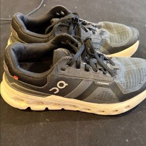 On Running women’s Black and white Athletic Shoes. Used. Lots of life left!